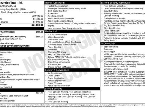 Used 2024 Chevrolet Trax RS w/ Sunroof Package FWD image 3