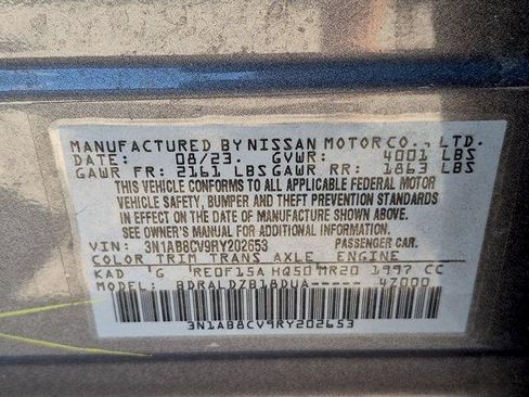 Used 2024 Nissan Sentra SV w/ Trunk Package FWD image 32