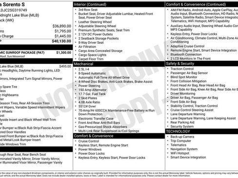 Certified 2025 Kia Sorento S w/ Panoramic Sunroof Package AWD/4WD image 10
