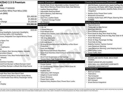 New 2026 MAZDA MAZDA3 2.5 S Premium image 25