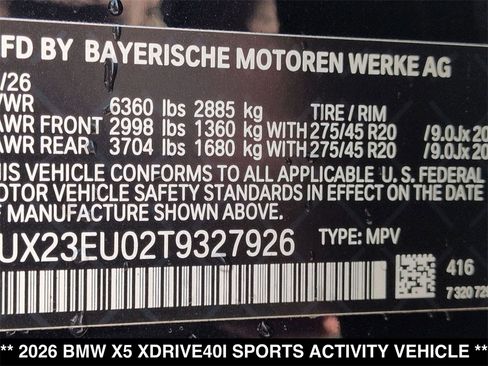 New 2026 BMW X5 xDrive40i w/ M Sport Package image 21