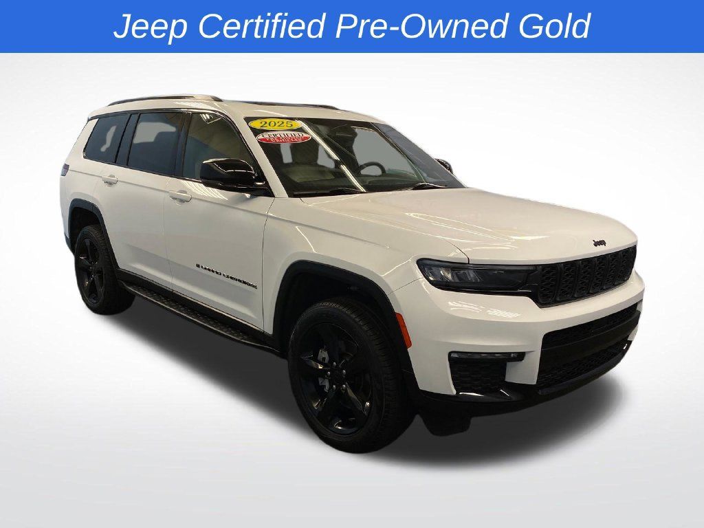 Certified 2025 Jeep Grand Cherokee L Limited w/ Black Appearance Package AWD/4WD 360° Tour