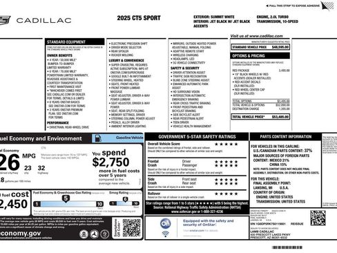 Used 2025 Cadillac CT5 Sport RWD image 4