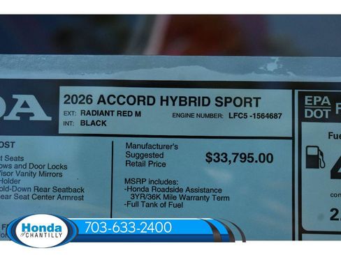 New 2026 Honda Accord Hybrid Sport-L image 38