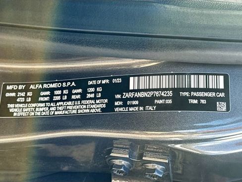 Used 2023 Alfa Romeo Giulia AWD w/ Quick Order Package 22X Lusso image 42