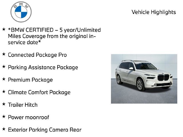 Certified 2025 BMW X7 xDrive40i w/ Premium Package AWD/4WD image 10