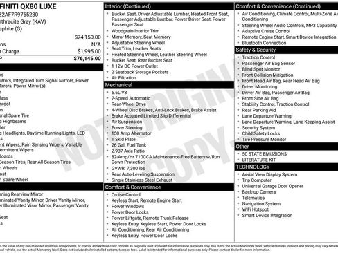 Used 2024 INFINITI QX80 Luxe RWD image 28