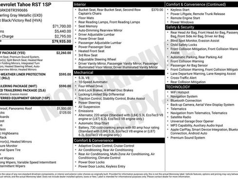 New 2026 Chevrolet Tahoe RST w/ Comfort Package AWD/4WD image 11