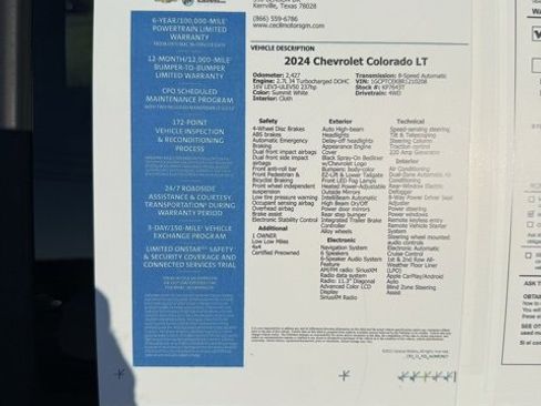 Certified 2024 Chevrolet Colorado LT w/ LT Convenience Package II image 20
