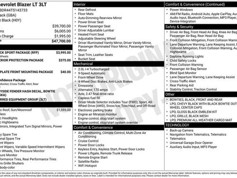 New 2026 Chevrolet Blazer LT w/ LPO, Black Sport Package FWD image 27