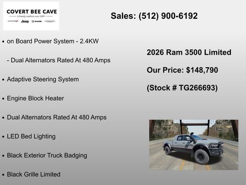 New 2026 RAM 3500 Limited AWD/4WD image 24