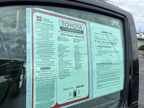 Certified 2022 Toyota Tacoma SR AWD/4WD image 26