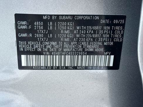 New 2025 Subaru Outback Premium image 32