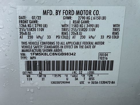 Used 2022 Ford Explorer King Ranch w/ Technology Package AWD/4WD image 34