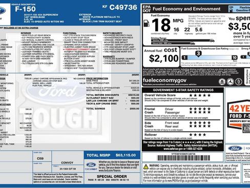 Used 2019 Ford F150 Lariat w/ Equipment Group 502A Luxury AWD/4WD image 7