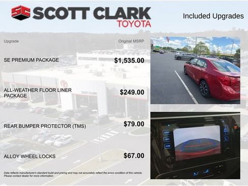 Used 2017 Toyota Corolla SE w/ SE Premium Package FWD image 8