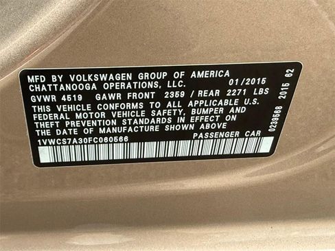 Used 2015 Volkswagen Passat 1.8T SEL Premium image 22