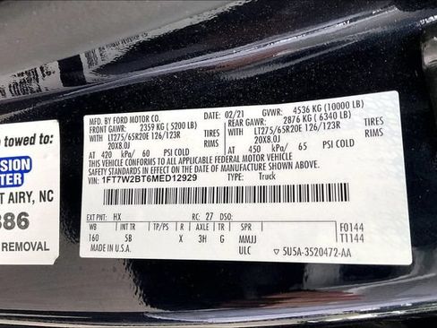 Used 2021 Ford F250 Lariat w/ Lariat Ultimate Package AWD/4WD image 14