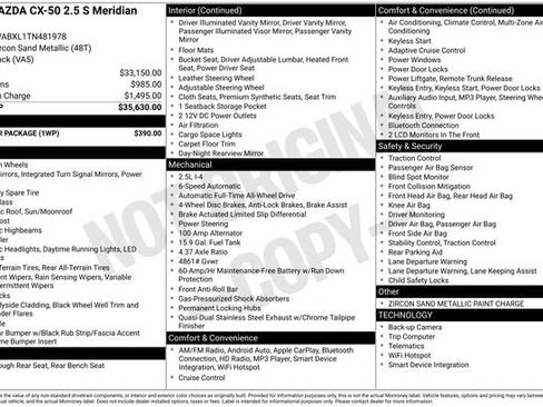 New 2026 MAZDA CX-50 Meridian Edition w/ Weather Package AWD/4WD image 24