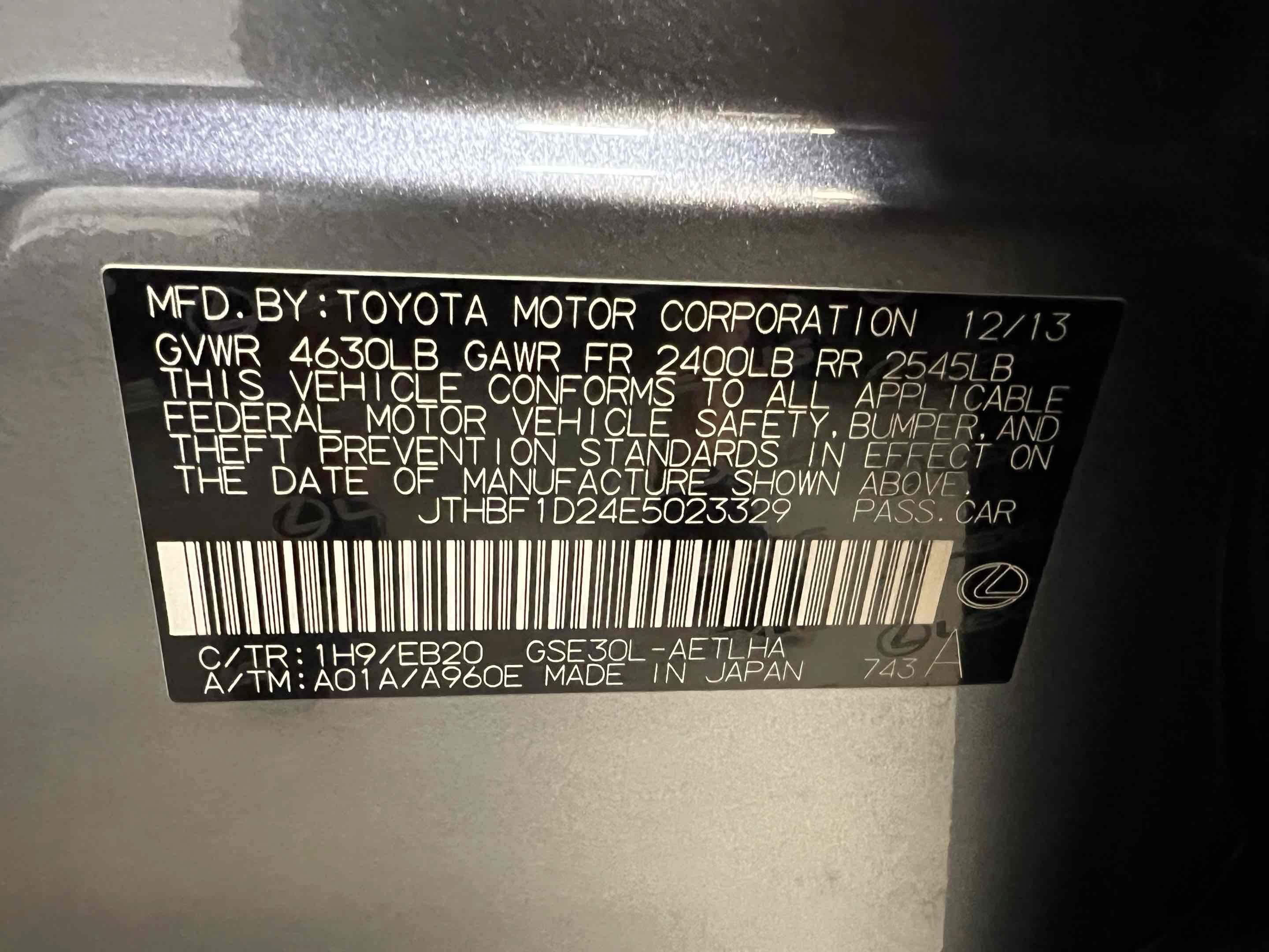 Used 2014 Lexus IS 250 w/ F-Sport Package RWD image 37