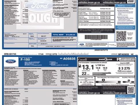 Certified 2021 Ford F150 Lariat w/ Equipment Group 502A High AWD/4WD image 37