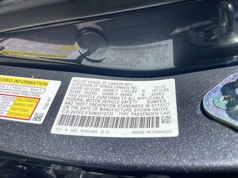 Used 2022 Honda Civic Touring image 11