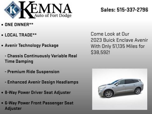 Used 2023 Buick Enclave Avenir w/ Avenir Technology Package image 7