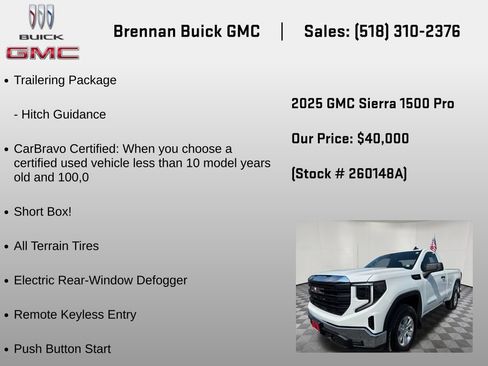 Certified 2025 GMC Sierra 1500 Pro w/ Pro Value Package AWD/4WD image 12