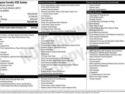 Used 2020 Toyota Corolla XSE FWD image 31
