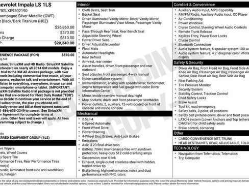 Used 2014 Chevrolet Impala LS w/ LS Convenience Package FWD image 32