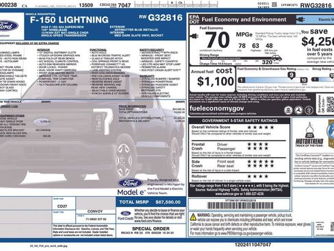 New 2024 Ford F150 Lightning Pro image 2