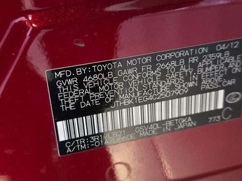 Used 2012 Lexus ES 350 FWD image 26