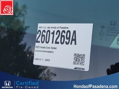 Certified 2023 Honda Civic LX image 29