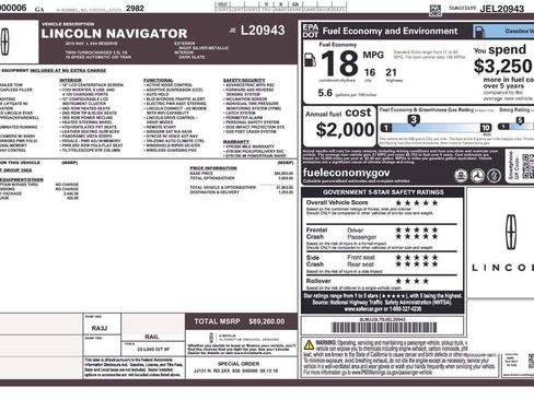 Used 2018 Lincoln Navigator L Reserve w/ Technology Package AWD/4WD image 27