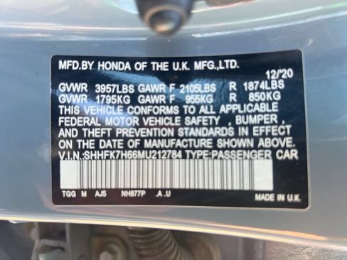 Certified 2021 Honda Civic EX image 30