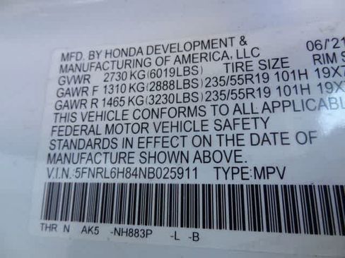 Used 2022 Honda Odyssey Touring image 44