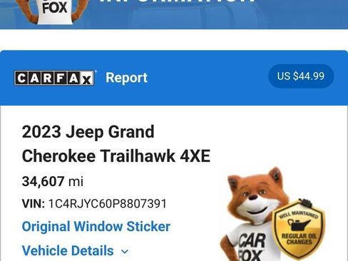 Used 2023 Jeep Grand Cherokee Trailhawk w/ Advanced Protech Group II AWD/4WD image 5