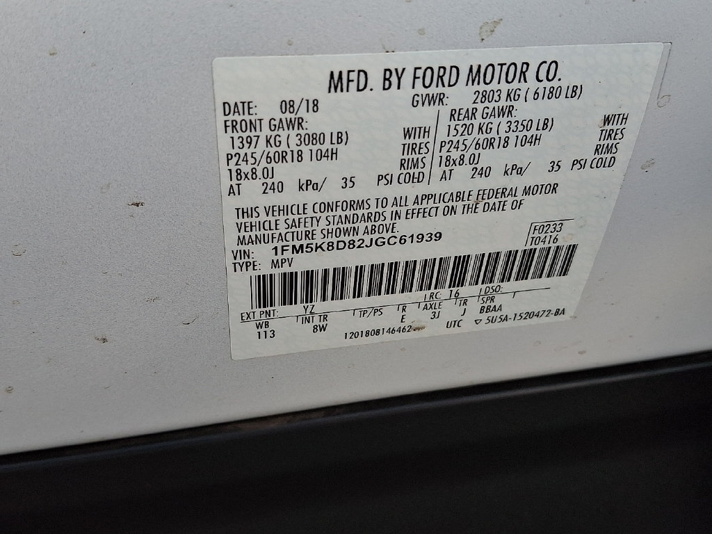 Certified 2018 Ford Explorer XLT w/ Equipment Group 201A AWD/4WD image 27