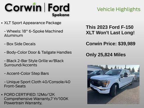 Used 2023 Ford F150 XLT w/ Equipment Group 302A High AWD/4WD image 15