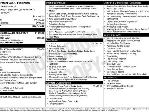 Used 2015 Chrysler 300 C Platinum w/ Harman/Kardon Audio Group RWD image 7