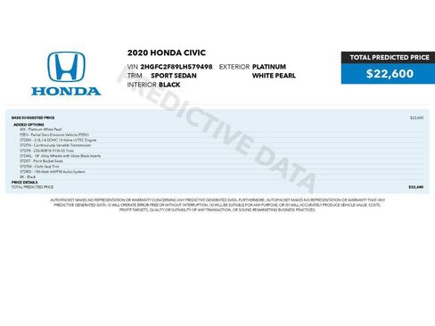 Used 2020 Honda Civic Sport image 2