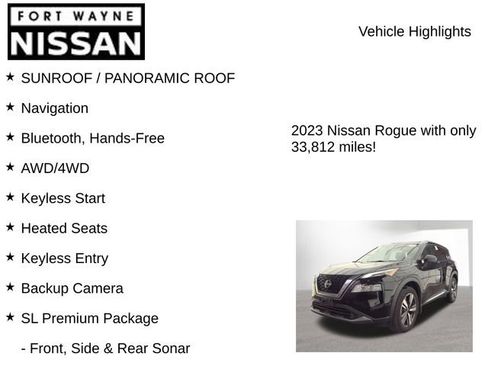 Used 2023 Nissan Rogue SL w/ SL Premium Package AWD/4WD image 8
