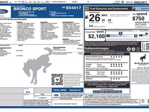 Used 2024 Ford Bronco Sport Outer Banks image 7