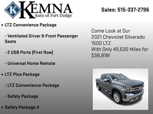 Used 2021 Chevrolet Silverado 1500 LTZ w/ LTZ Premium Package image 13