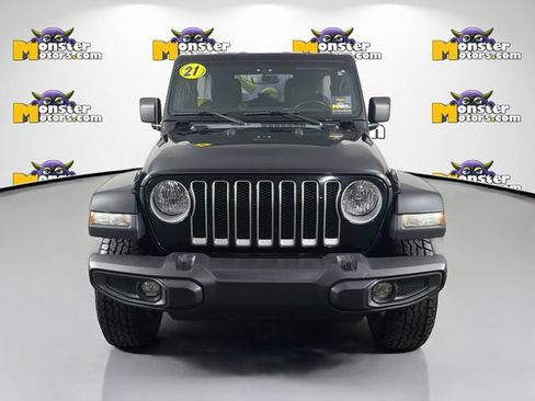 Used 2021 Jeep Wrangler Unlimited Sahara w/ Uconnect 4C Nav & Sound Group AWD/4WD image 2
