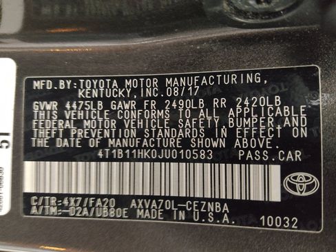 Used 2018 Toyota Camry LE FWD image 33