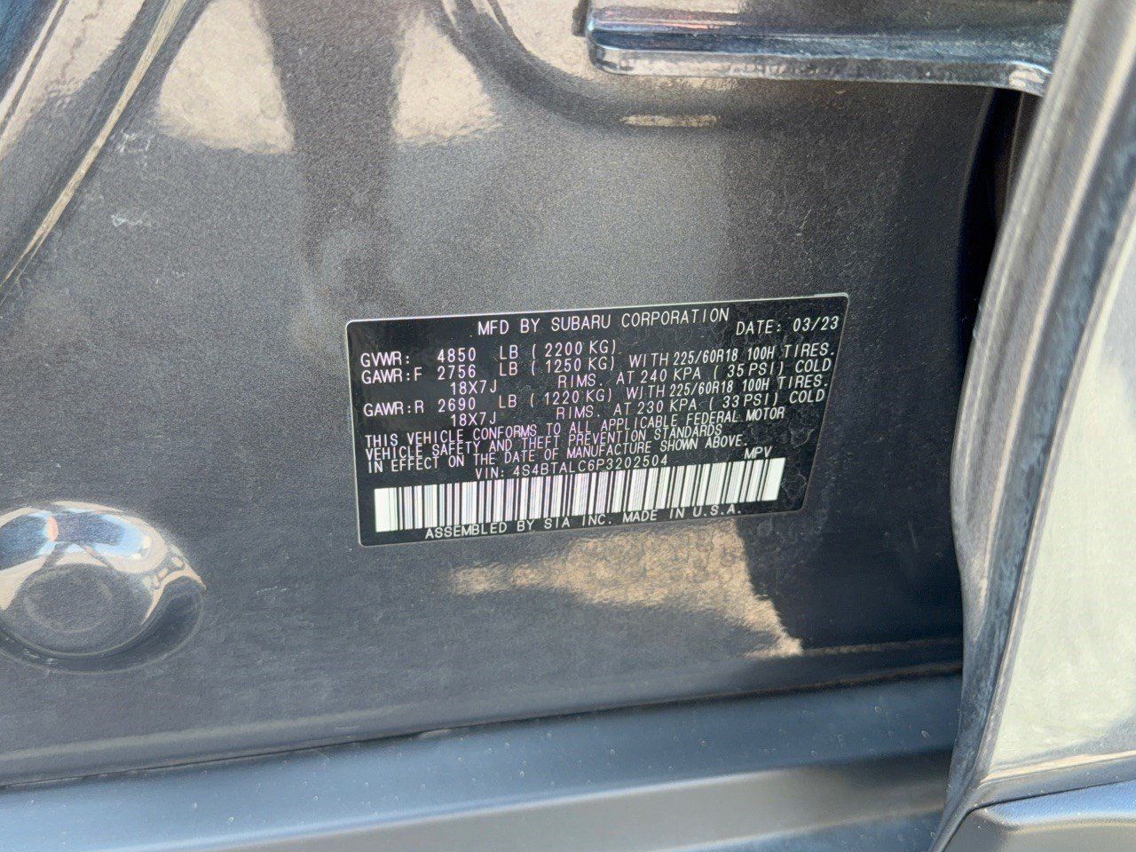 Used 2023 Subaru Outback Onyx Edition AWD/4WD image 35