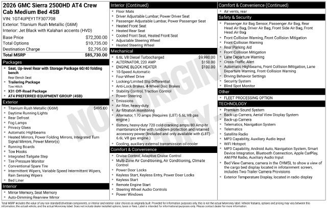Certified 2026 GMC Sierra 2500 AT4 AWD/4WD image 48