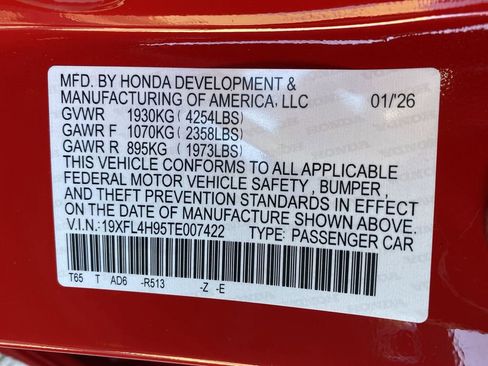 New 2026 Honda Civic Sport Touring image 37