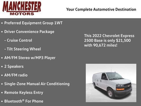 Used 2022 Chevrolet Express 2500 w/ Driver Convenience Package RWD image 2